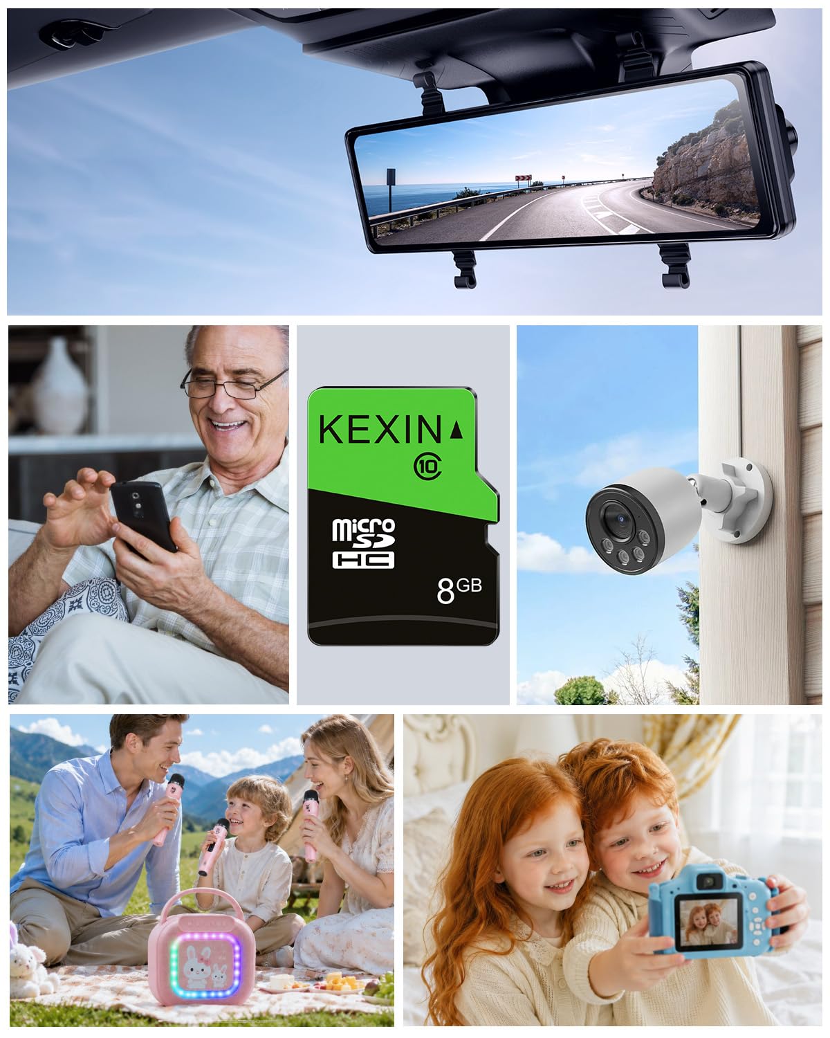 KEXIN Tarjeta Micro SD de 8 GB, 10 Unidades, microSDHC UHS-I Clase 10, Tarjeta Mini SD, para Smartphone, Tableta, cámara