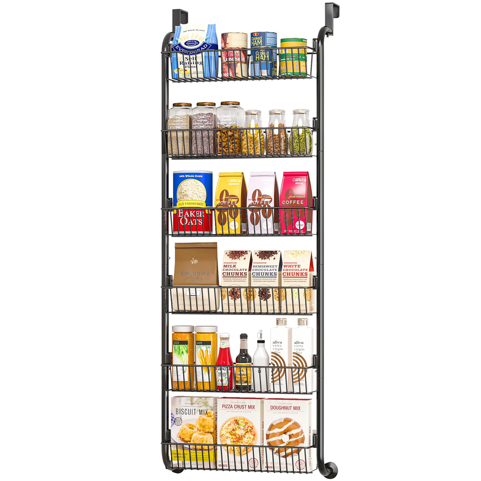 Amazon.com: MIAOLI Over the Door Pantry Organizers and Storage, 6