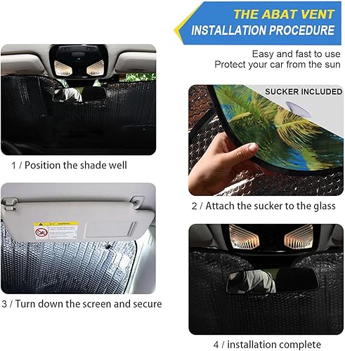 Miniatura 4 de Parasol para parabrisas de automóvil con palmeras tropicales de verano y playa, parasol de cielo forestal que bloquea rayos UV, protector que