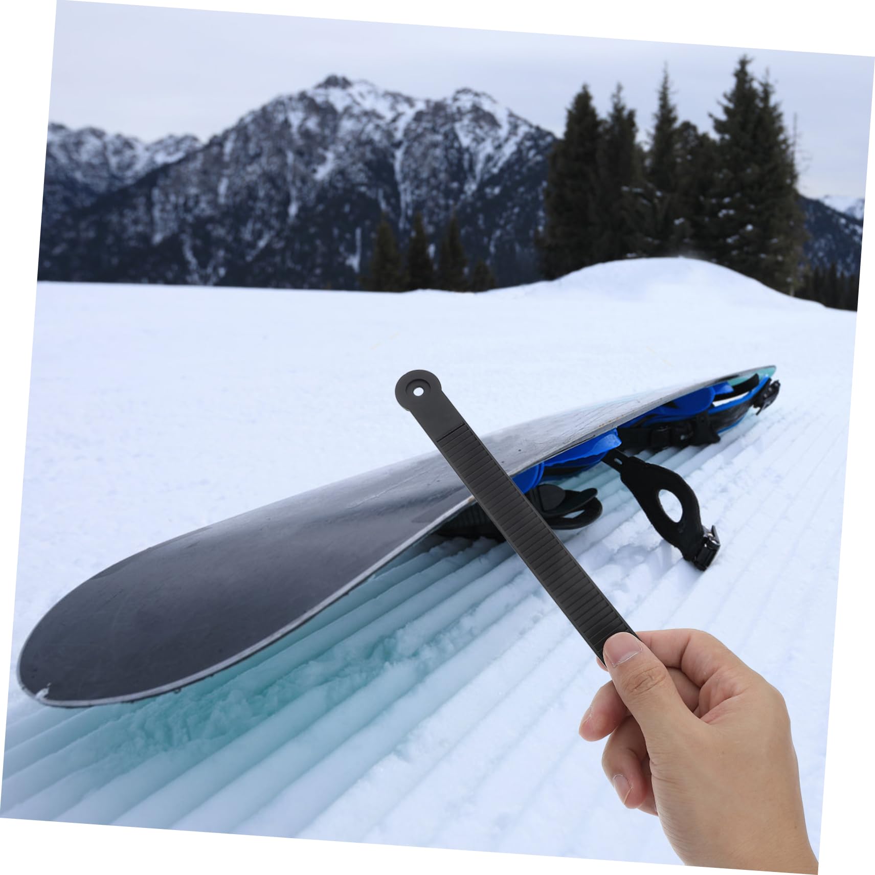 KICHOUSE Cinghie di Fissaggio Regolabili per Snowboard e Pattini EVA Nere ad Alte Prestazioni, Foratura e Bullone Incluso, per Sci Alpino e Pattinaggio in Palestra