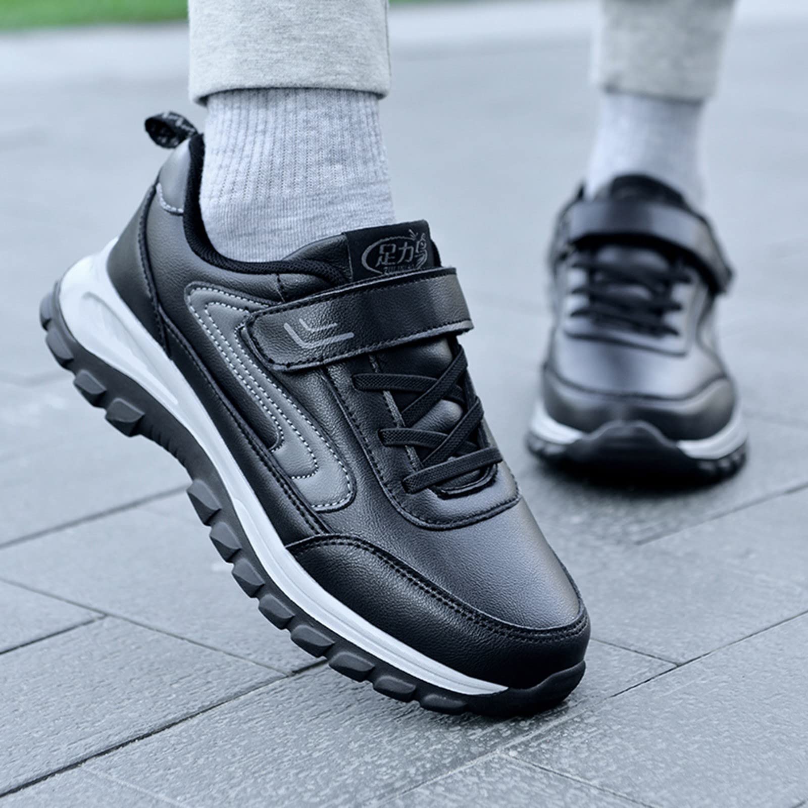 Tenis de ajuste ancho para hombre, con soporte de arco, tenis ligeros para
