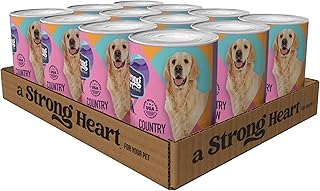A Strong Heart Wet Dog Food, Country Stew, Made with Real Beef, Peas, & Carrots, Made in The USA, 13.2 oz C...