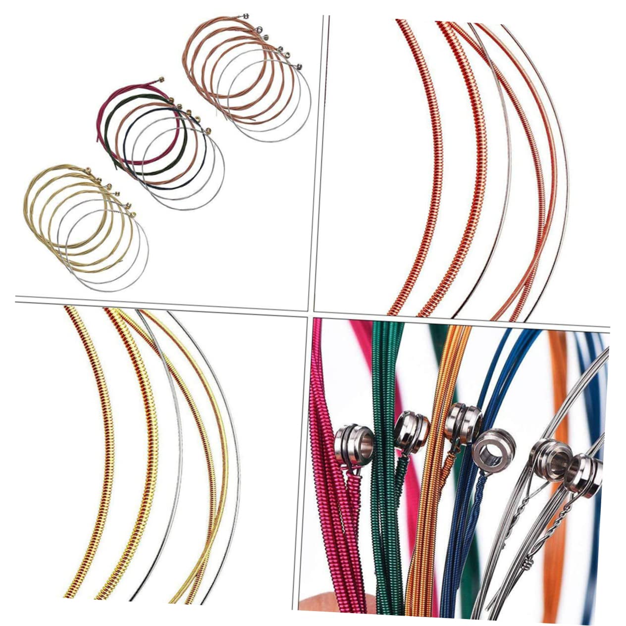 BESTonZON 3piezas Kit De Accesorios Para Guitarra Juego De Puente Cejuela Selleta Enrollador De Cuerdas y Púas Para Reemplazo y Mantenimiento De Cuerdas De Guitarra