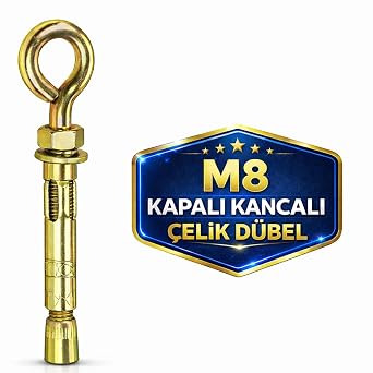 Kancal   elik D bel M8 Kapal  A z   Sal ncak, Boks Torbas , Avize ve Tavan Asma  in G l  Montaj Aparat
