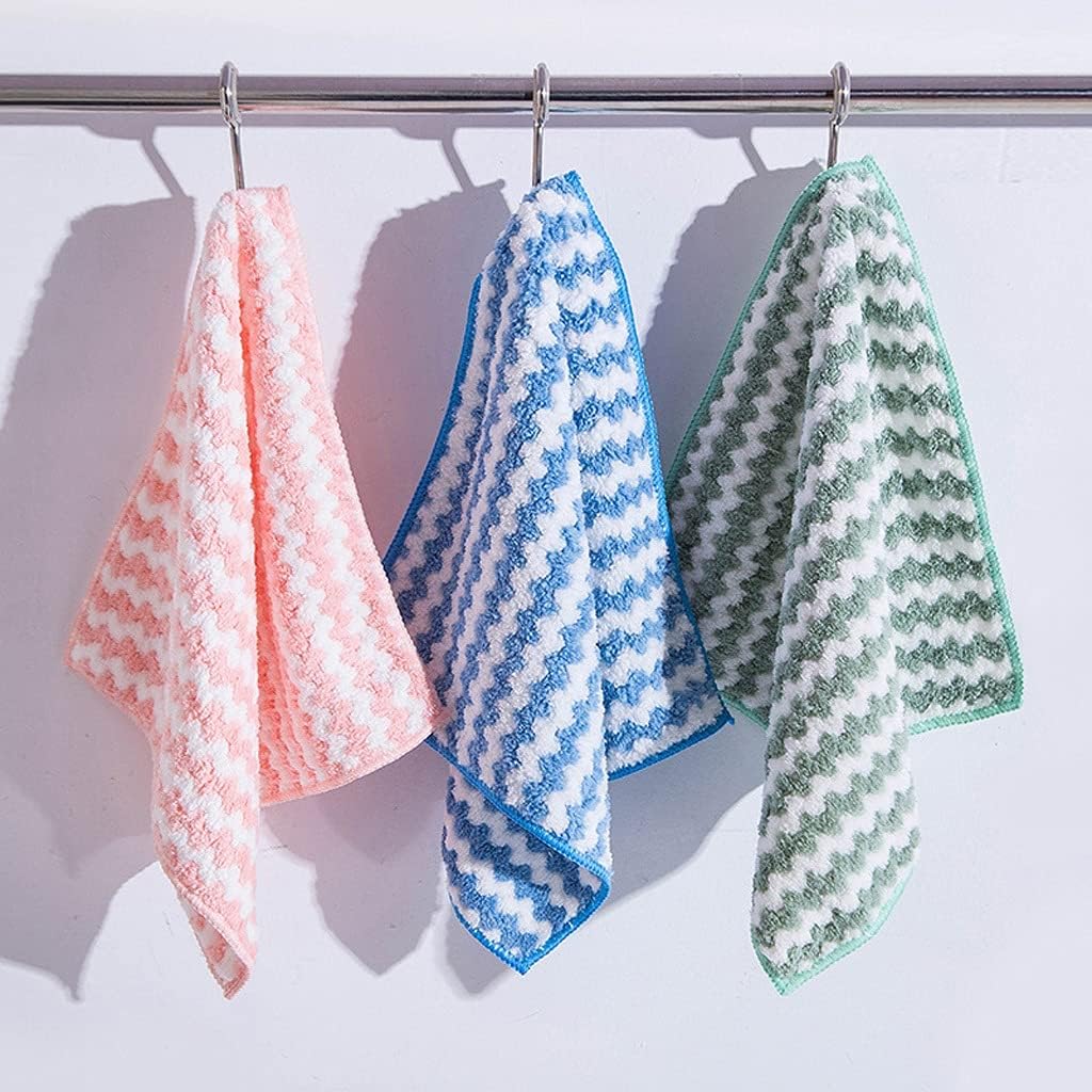 10 Pieces of 25 * 25 Large Size Dishcloth Kitchen Cleaning Cloth Strong Absorbent Non-Oil Tools