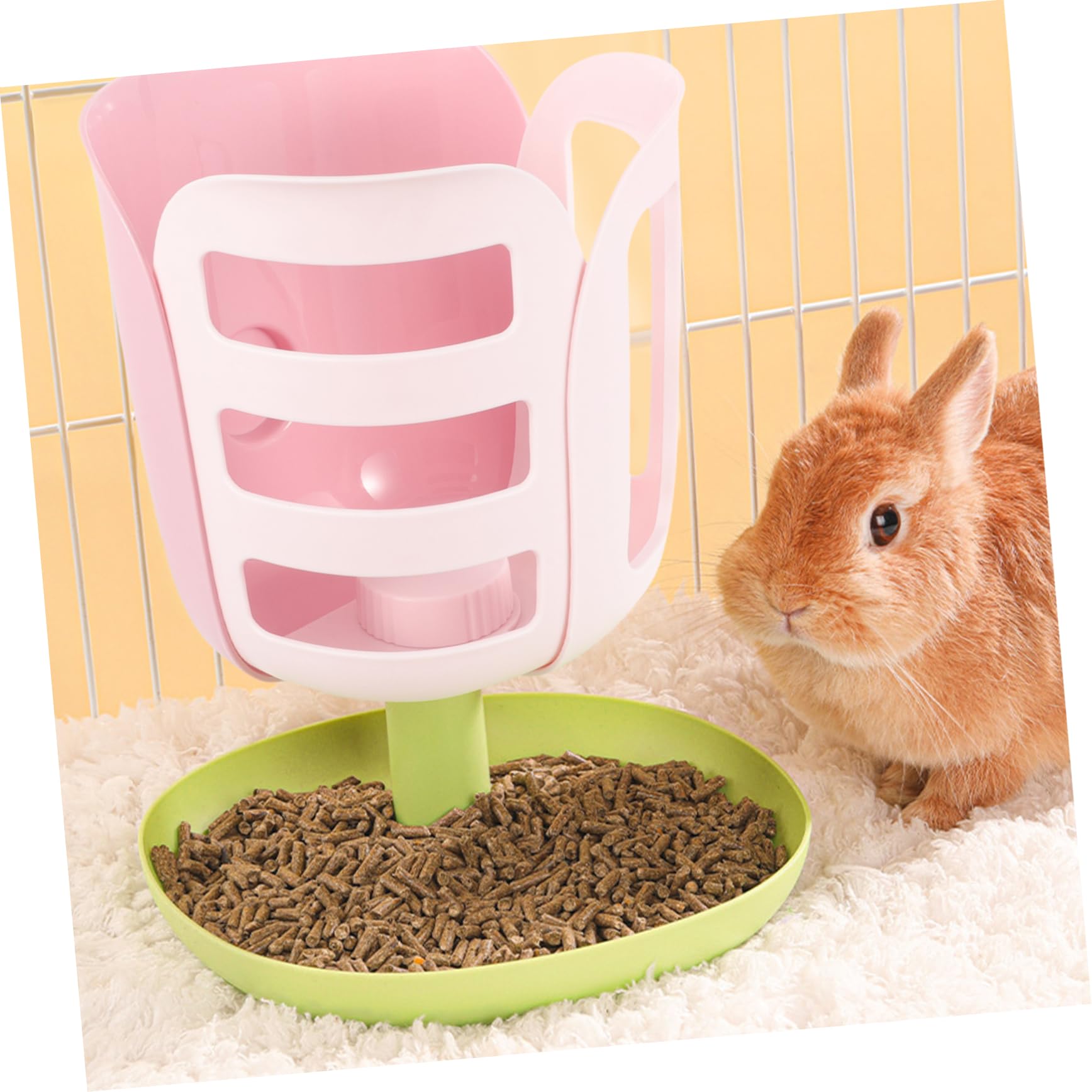 SUPVOX Dispensador De Comida para Conejos Estante Tulipán Soporte Colgante Comedero Tazón para Alfalfa y Hierbas