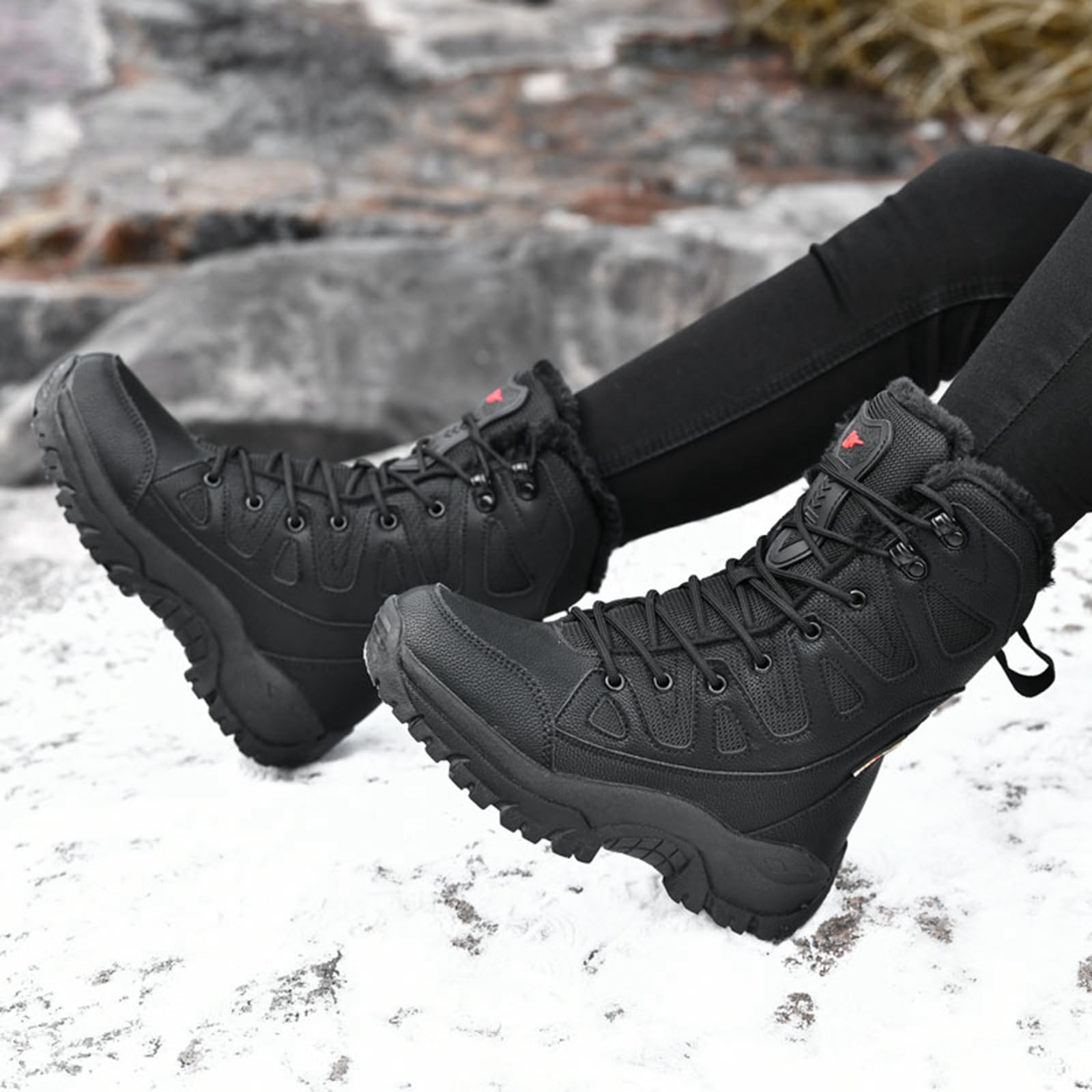 Buty zimowe dla mężczyzn i kobiet, wodoodporne buty śniegowe z ciepłą podszewką, antypoślizgowe buty trekkingowe