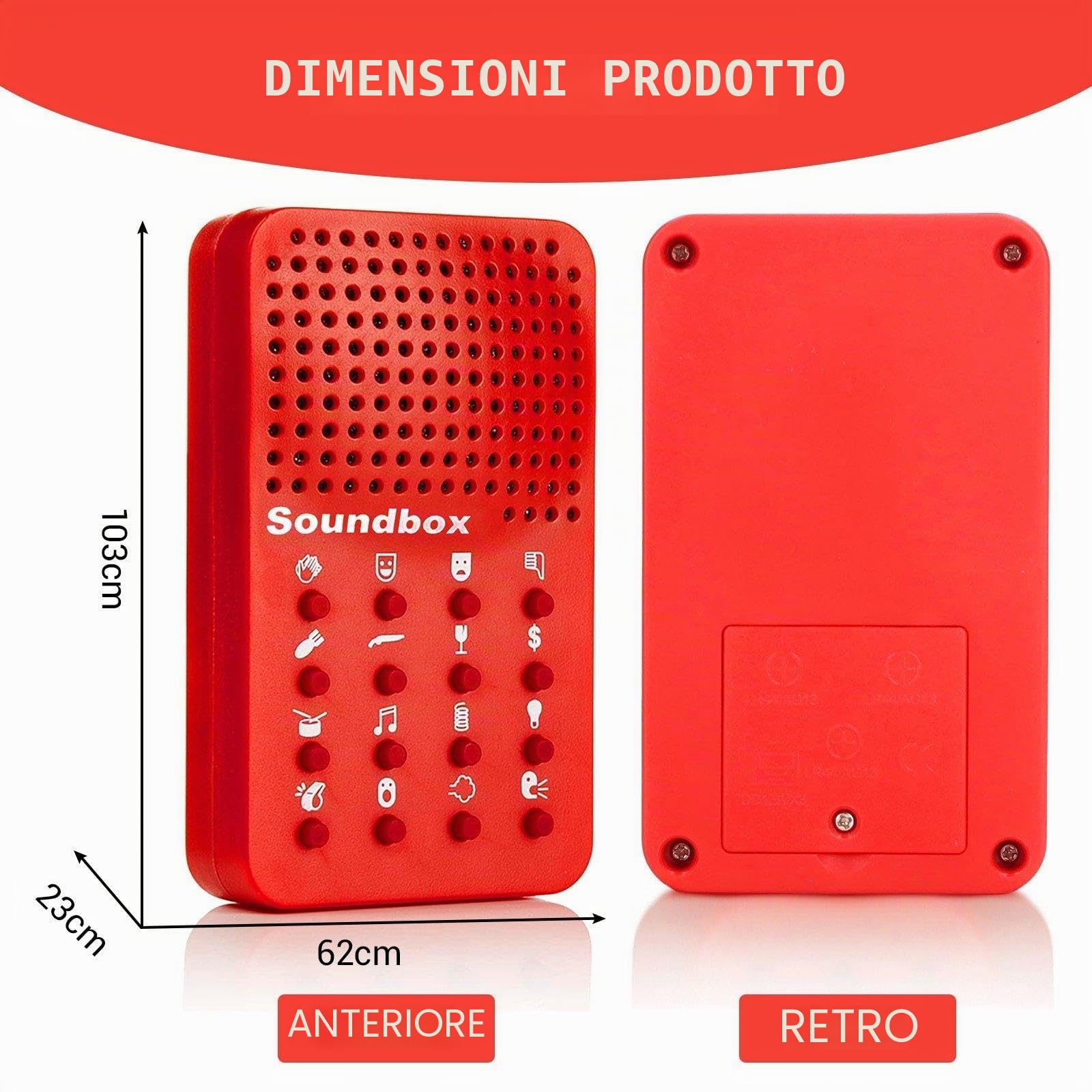 Funny Sound Generator - Scatola Sonora con 16 Effetti Divertenti per scherzi, Feste e momenti comici, Perfetta Come Idea Regalo (Natale, Compleanno) - 1 Pezzo, Divertimento illimitato!