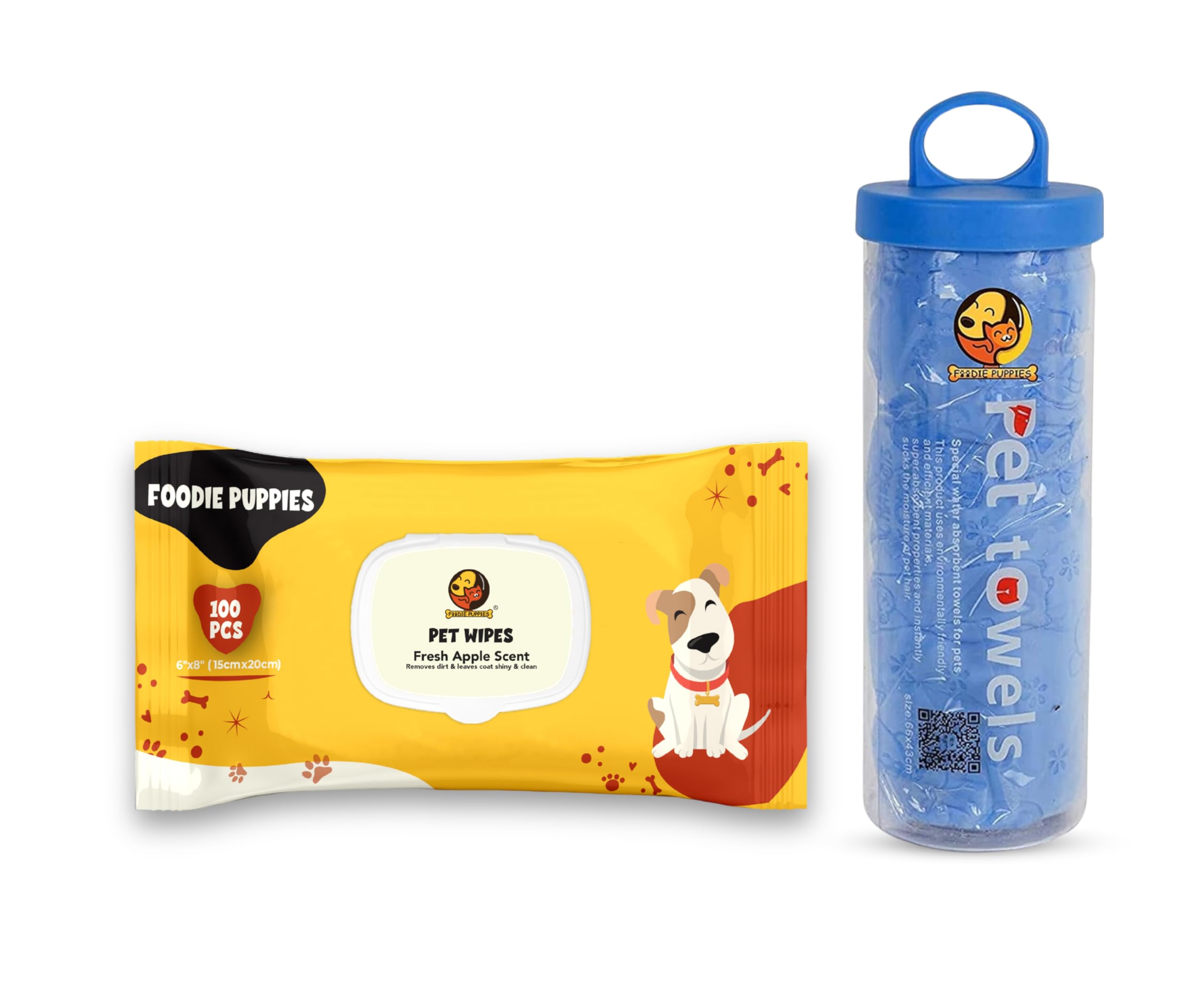 Foodie Puppies Combo of Bath Soft Towel - Wet Pet Wipes Cleaning Natural Effective Friendly Deodorizing Wipes for Cleaning Face, Butt Eyes, (Puppies, Dogs and Cats) (B08HH8M986) Amazon Price History, Amazon Price Tracker