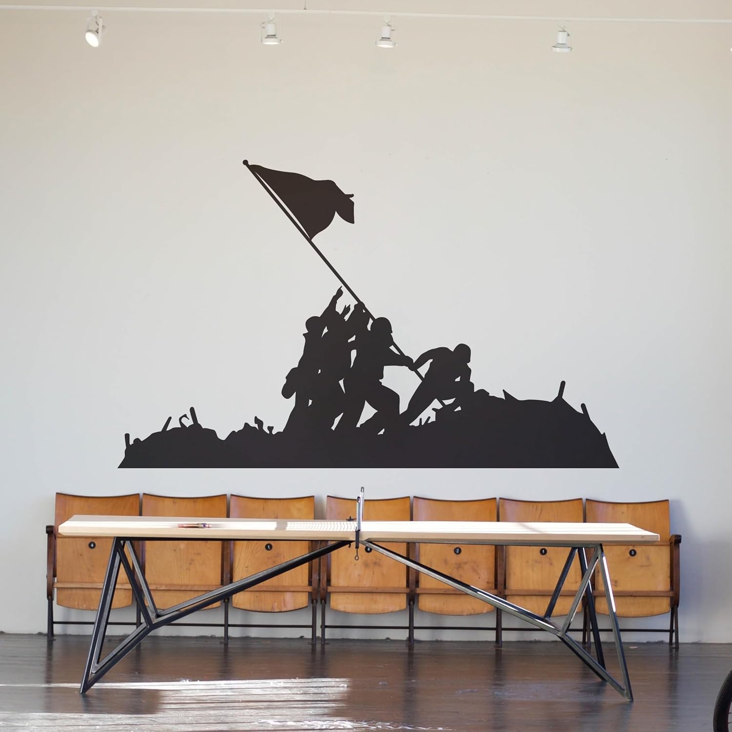Battle of Iwo Jima Wall Decal Sticker – Iconic Flag Raising. Patriotic Decor, Gift for Veterans' Homes. #555