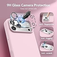 Vista 127 de GONEZ Funda de silicona para iPhone 15 Pro Max, compatible con Magsafe, protector de cámara + protector de pantalla, forro de microfibra suave Negro