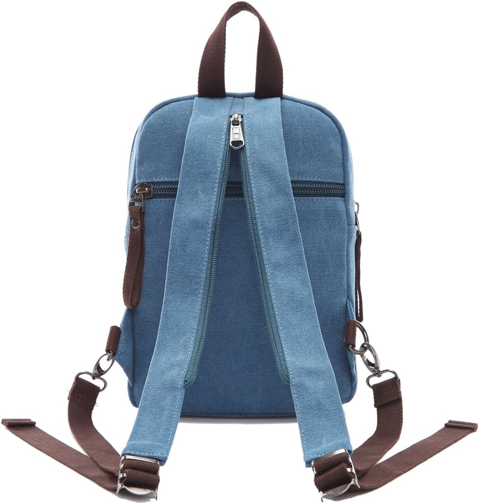Arbag Small Cute Backpack Vintage Casual Canvas Shoulder Bag Daypack 8528bag,Skyblue