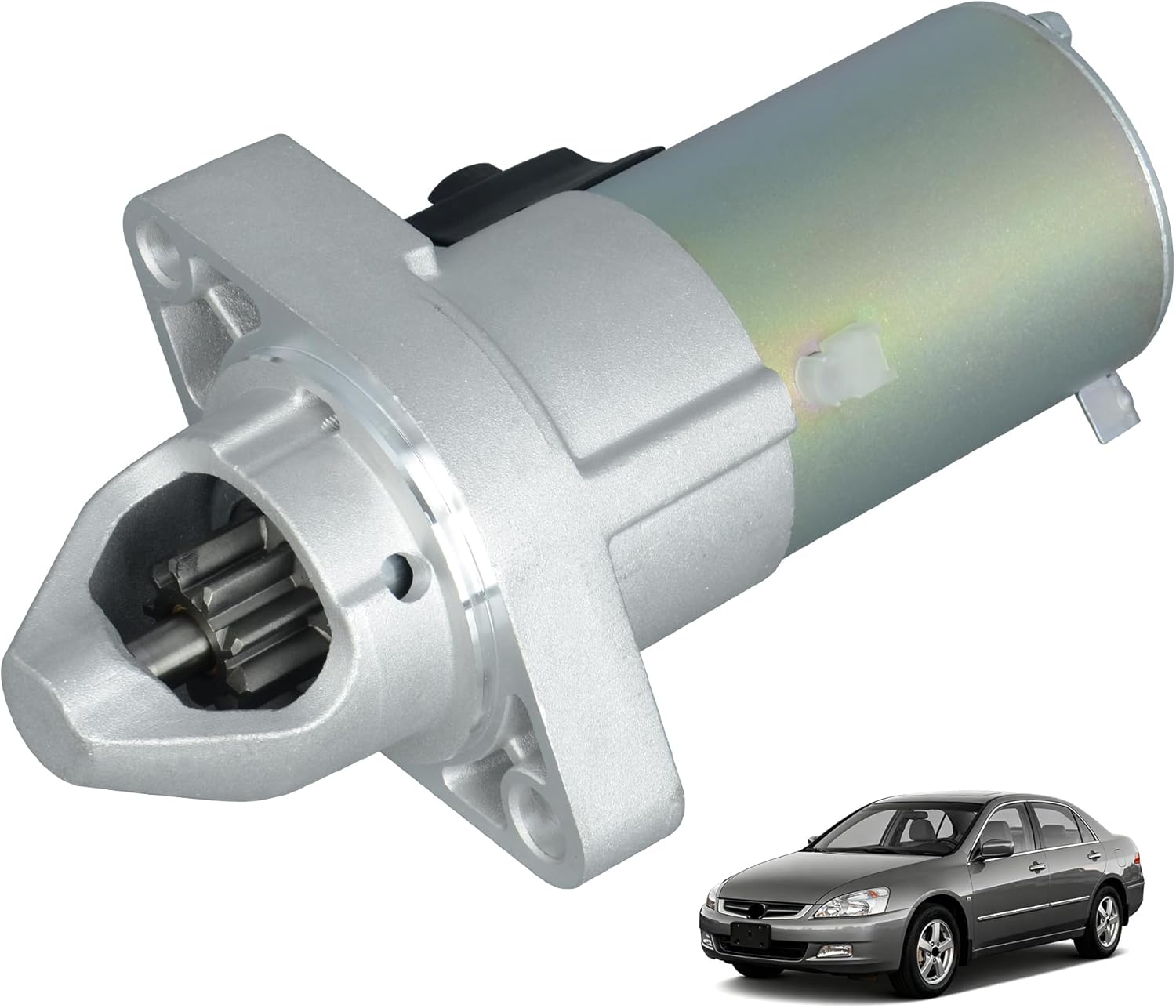17870N New Starter Motor Compatible with Honda Accord 2003-2005, Element 2003-2006, Acura Tsx 2004-2005 2.4L L4 Engine Replace OE 31200-RAA-A51 31200-RAA-A53