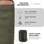 TETON Sports Mammoth Queen-Size Double sac de couchage; chaud et confortable pour le camping familial