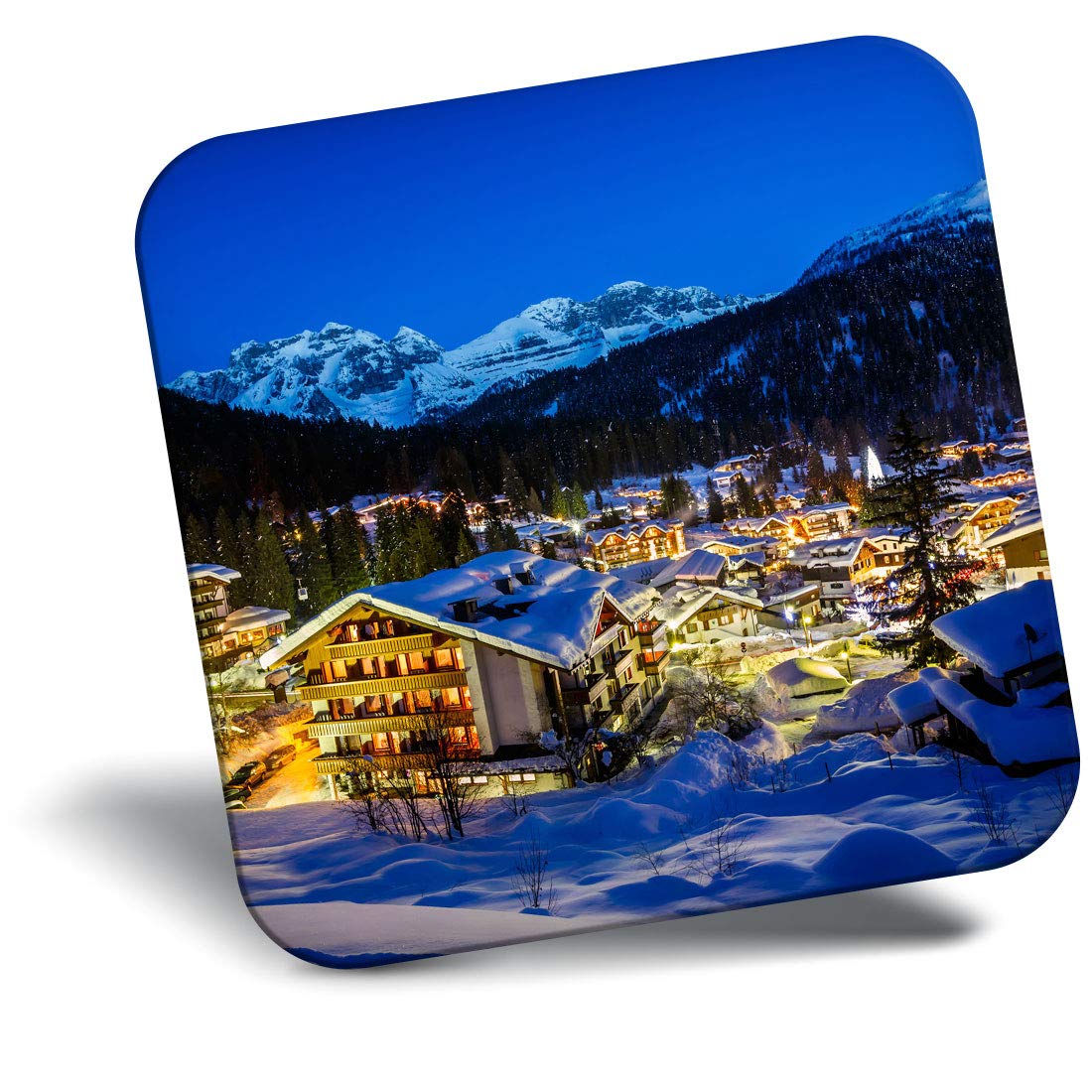 Destination Vinyl Ltd Fridge Magnet - Ski Resort Madonna Di Campiglio Snowboarding Skiing 24206