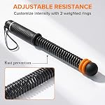 2PCS Weighted Ropeless Battle Ropes, Quiet Cordless Training Ropes Fitness Equipment, Portable Arm Exercise with Non-Slip Handles for Home Gym Workout (Black and Orange)