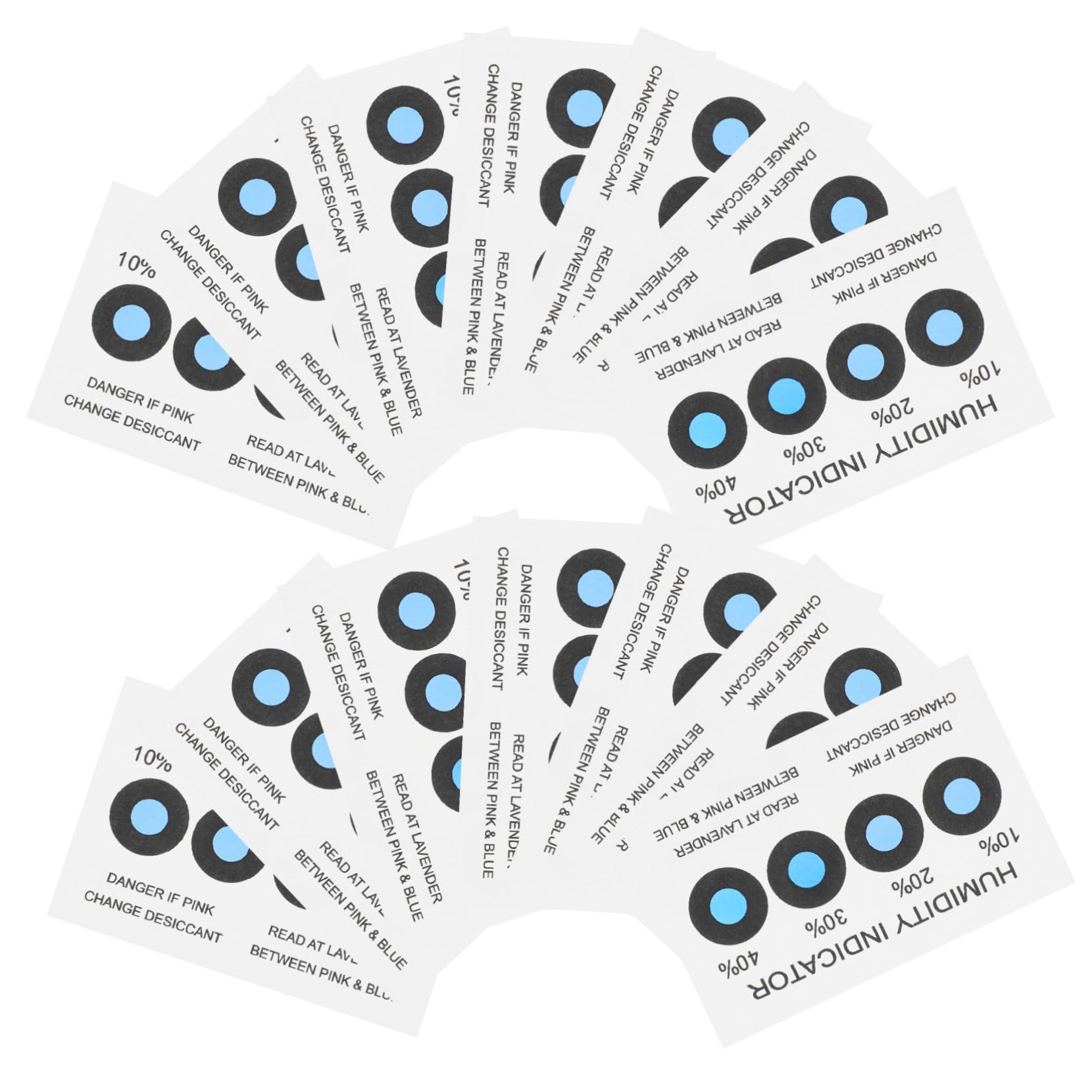 Tarjetas indicadoras de humedad para laboratorios, museos, electrónica y joyería, 100 uds 8