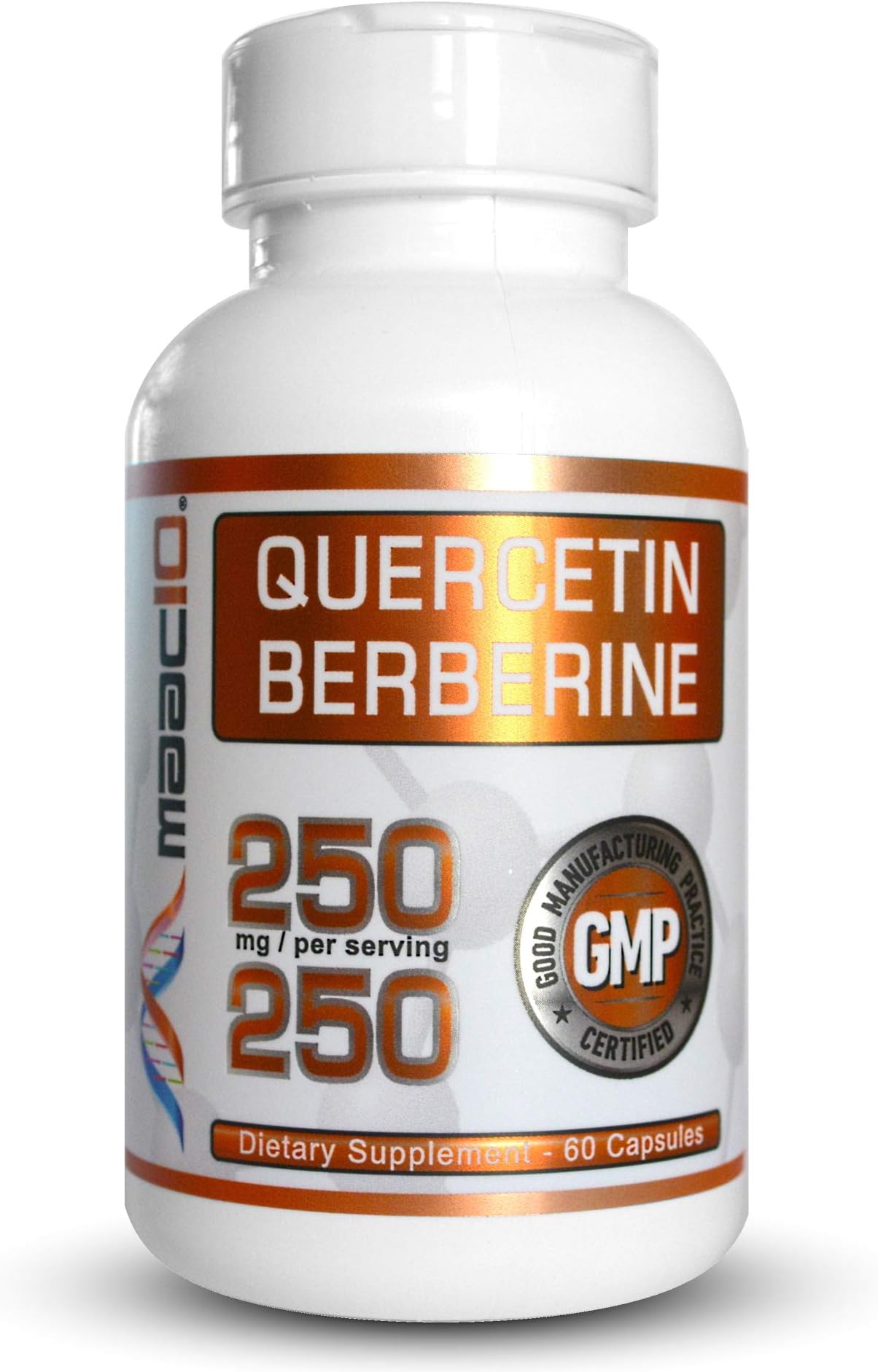 MAAC10 Formulas 250mg Quercetin + 250mg Berberine (60 Capsules) | AMPK & SIRTUIN Activator for Healthy Aging and Immune Support, Non-GMO, Gluten Free, Vegetarian (2 Month Supply)