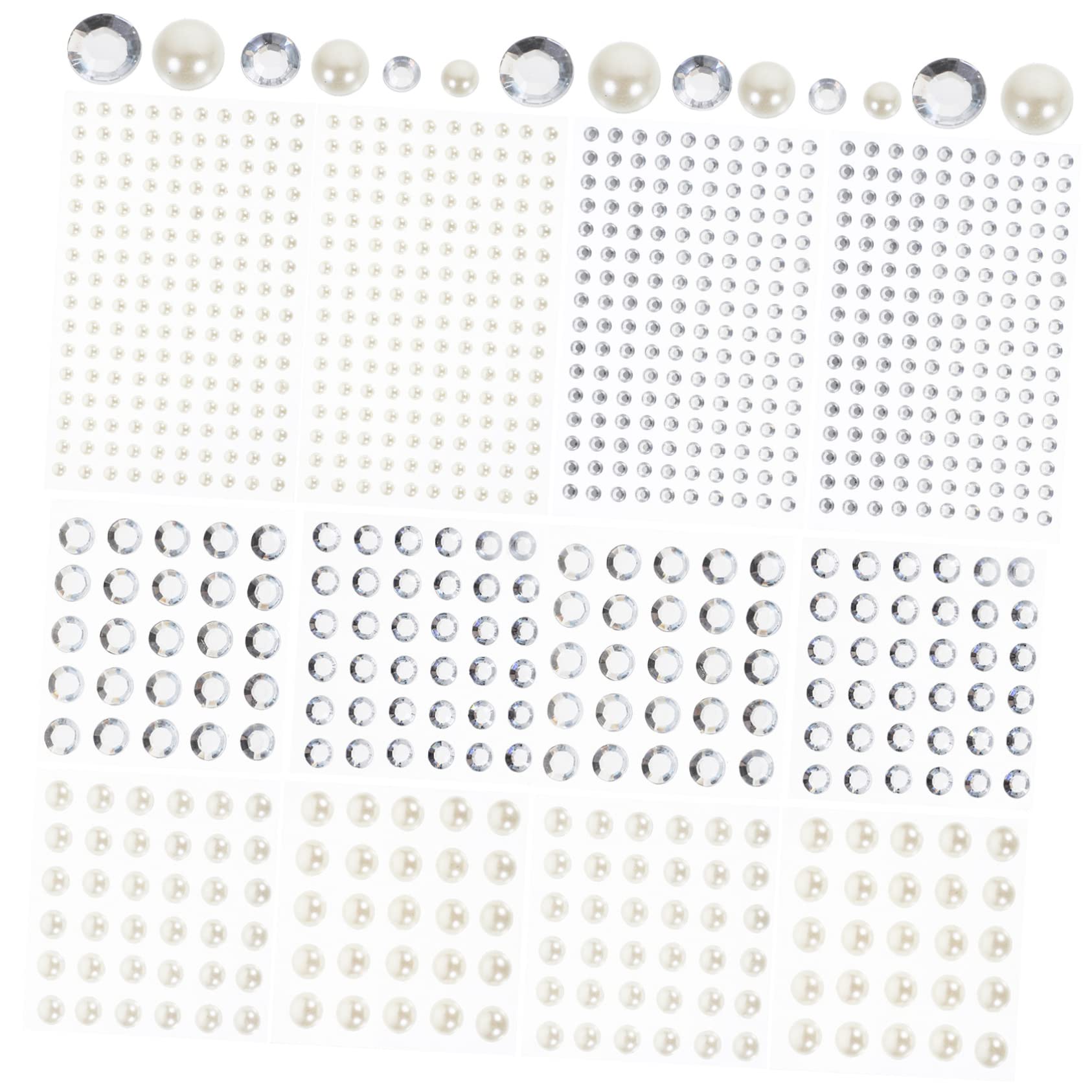 Ipetboom 5 Set Di Adesivi Per Scrapbooking Adesivi Con Strass Ciondoli Per Il Trucco 12 Fogli*5