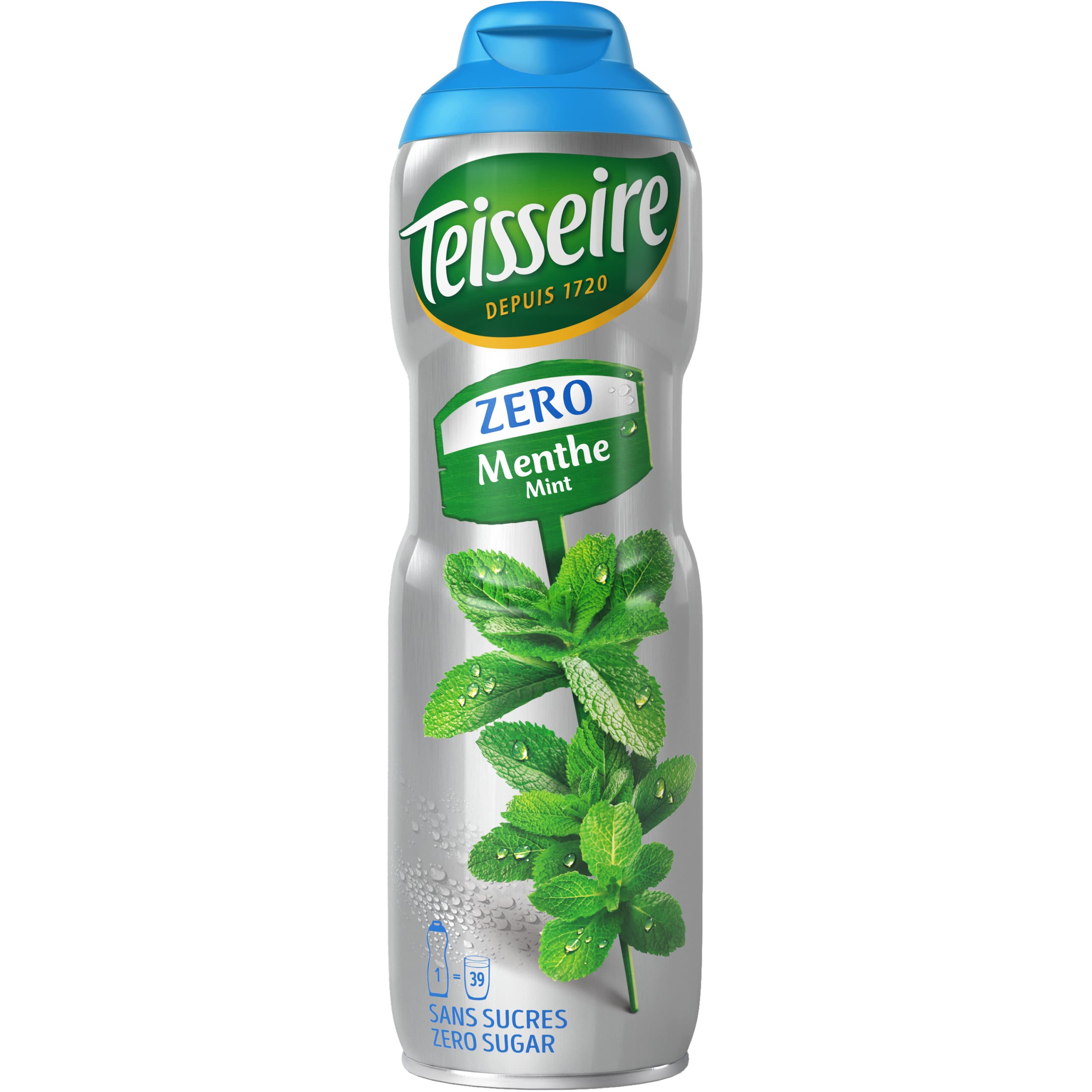 Lote de 6 siropes de menta Teisseire Zero azúcar