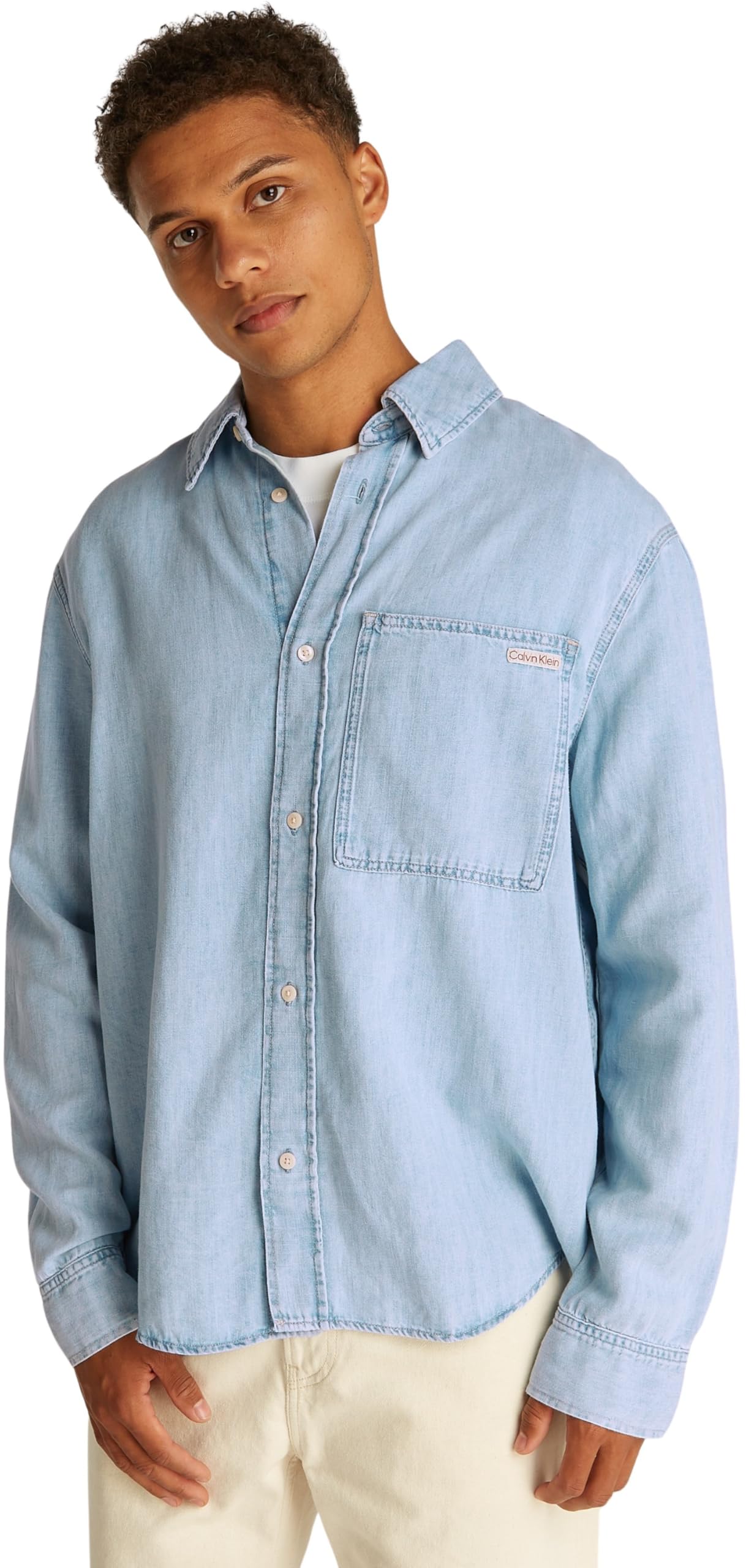 REGULAR LINEAR DENIM SHIRT Gömlek Erkek