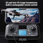 Drone with HD Camera, Brushless Motor RC Quadcopter with LCD Screen Remote Control, Obstacle Avoidance, GPS Position, One Key Takeoff and Descent (Double Battery)