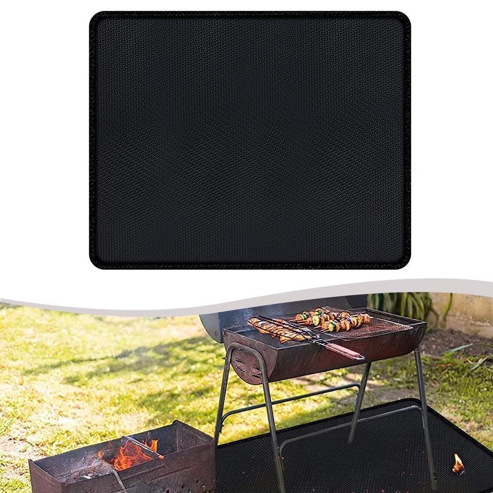 Tapis de barbecue d'extérieur en fibre de verre résistant à la chaleur, pliable, imperméable, résistant à la chaleur
