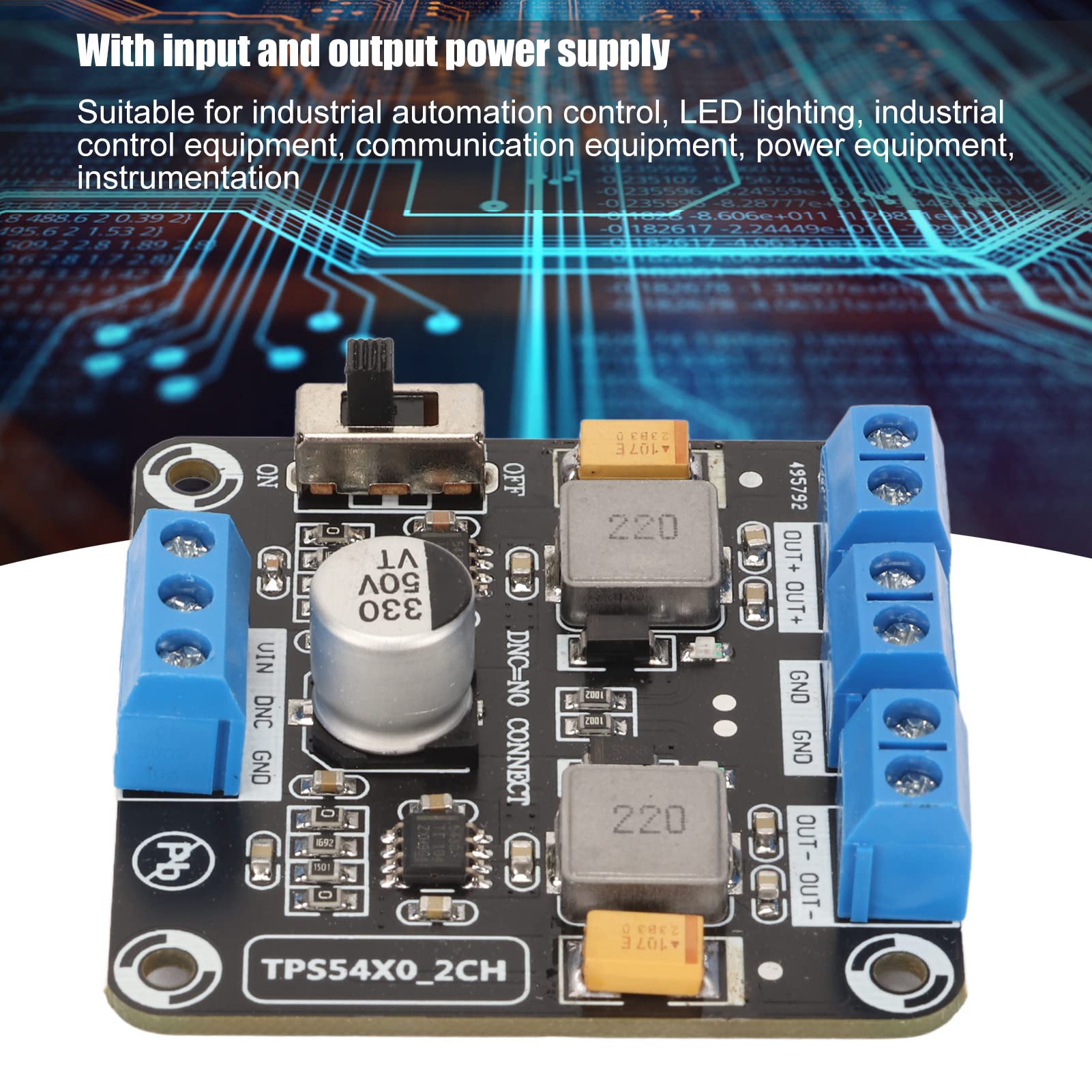 ASHATA Modulo a Doppia Uscita Positivo Negativo, Moduli a Doppia Alimentazione, TPS5430 12V 15V Protezione Connessione Inversa Modulo Convertitore di Tensione a Basso Rumore