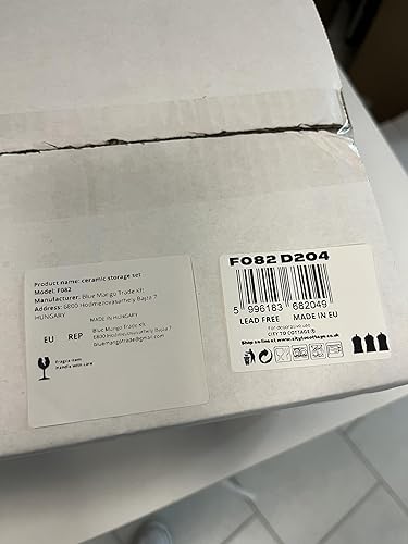 Miniatura 9 de City to Cottage Juego de 3 tarros de almacenamiento de cerámica de 31.5 onzas (30.4 fl oz) con lunares morados y blancos hechos a mano, recipientes