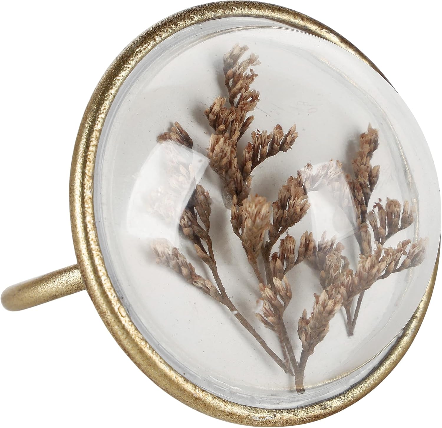 Vintage Floral Napkin Ring Set of 4, Crafted with Dried Flower