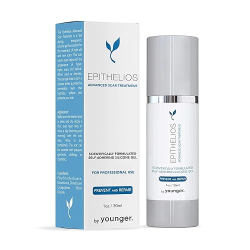Epithelios Tratamiento avanzado de cicatrices sin SPF  Compatible con maquillaje y cremas, gel de silicona autoadherente para cicatrices  hidratado,