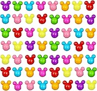 Vista 7 de Cuentas acrílicas, 220 cuentas de cabeza de ratón transparentes, cuentas espaciadoras de dibujos animados pastel de 0.472 pulgadas (0.472 in)