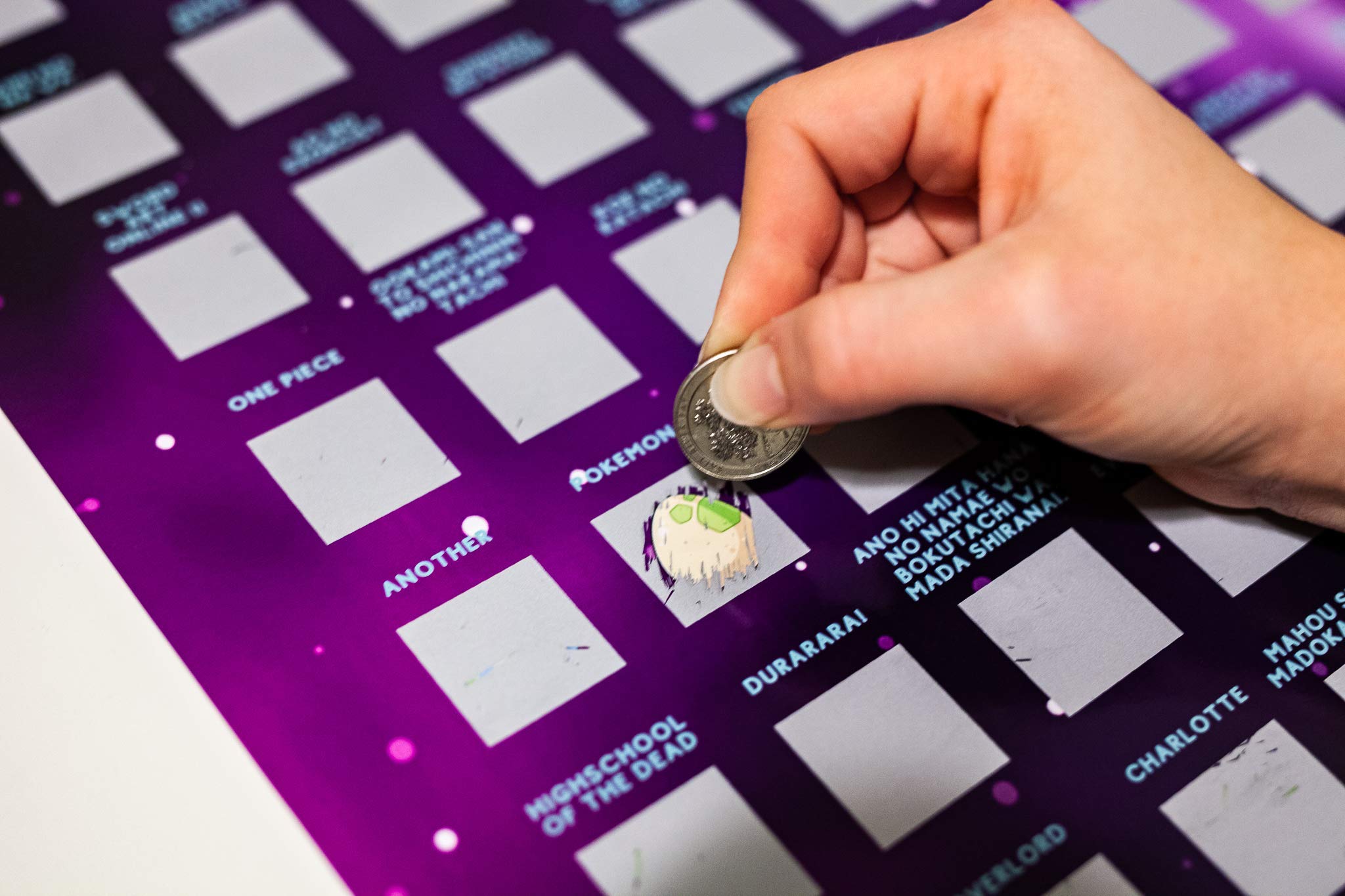 Top 100 Anime Bucket List Scratch Off Poster (18”x24”) Buy Online in