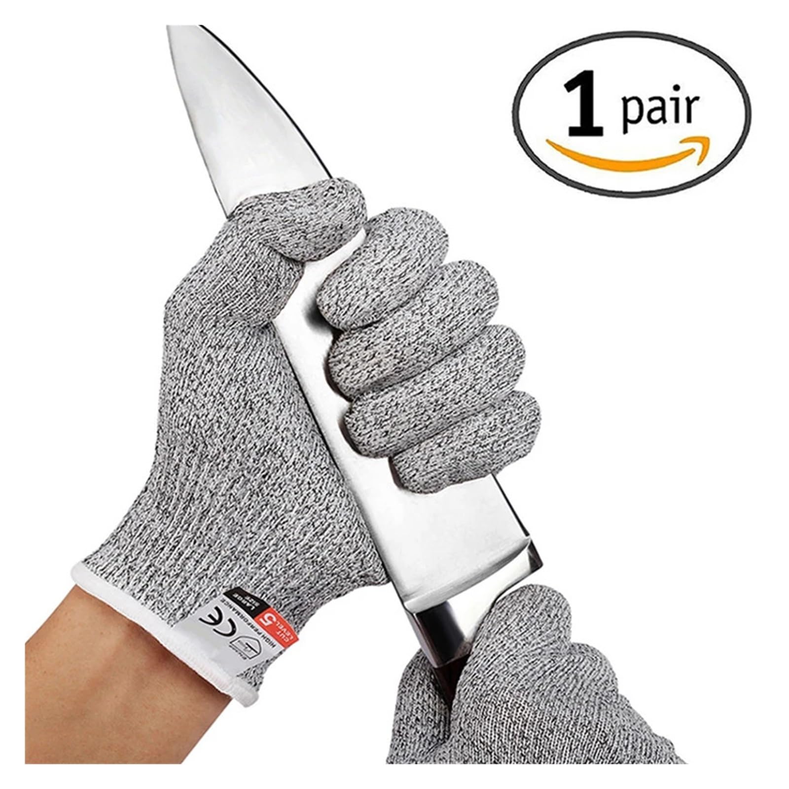 Guanti di Sicurezza antitaglio H+P+P+E Guanti antitaglio di Sicurezza Livello 5 Alta Resistenza Industria Cucina Giardinaggio AntiGraffio Antitaglio Taglio del Vetro Multiuso(XL)