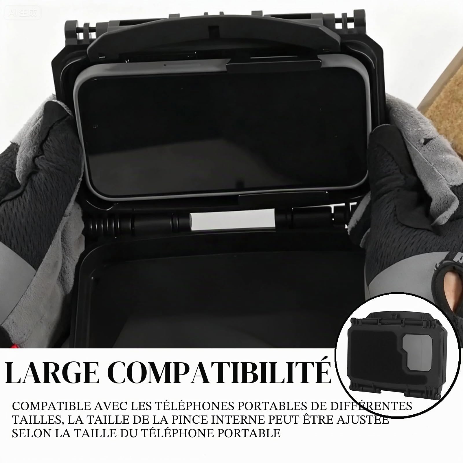 Support de Téléphone Tactique Multifonctionnel pour Poitrine, Plaque de Navigation Molle pour Airsoft, Randonnée, Cyclisme, Missions Tactiques en Plein Air