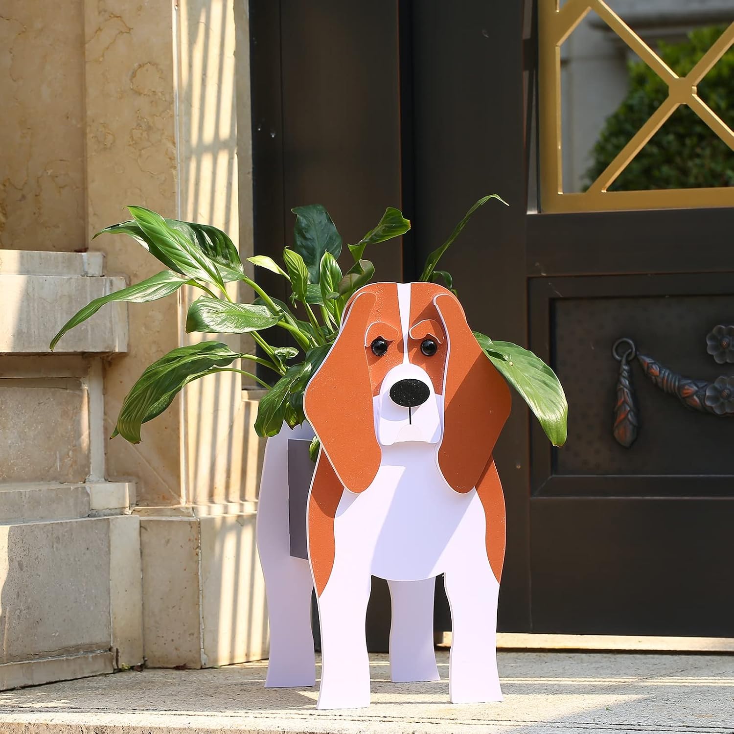 Beagle Gifts for Women,Beagle Dog Planter Outdoor Plant Pot,Cute Dog Flower Pots for Garden Decoration,Birthday Gifts for Women,Plant Container Holder Small Beagle