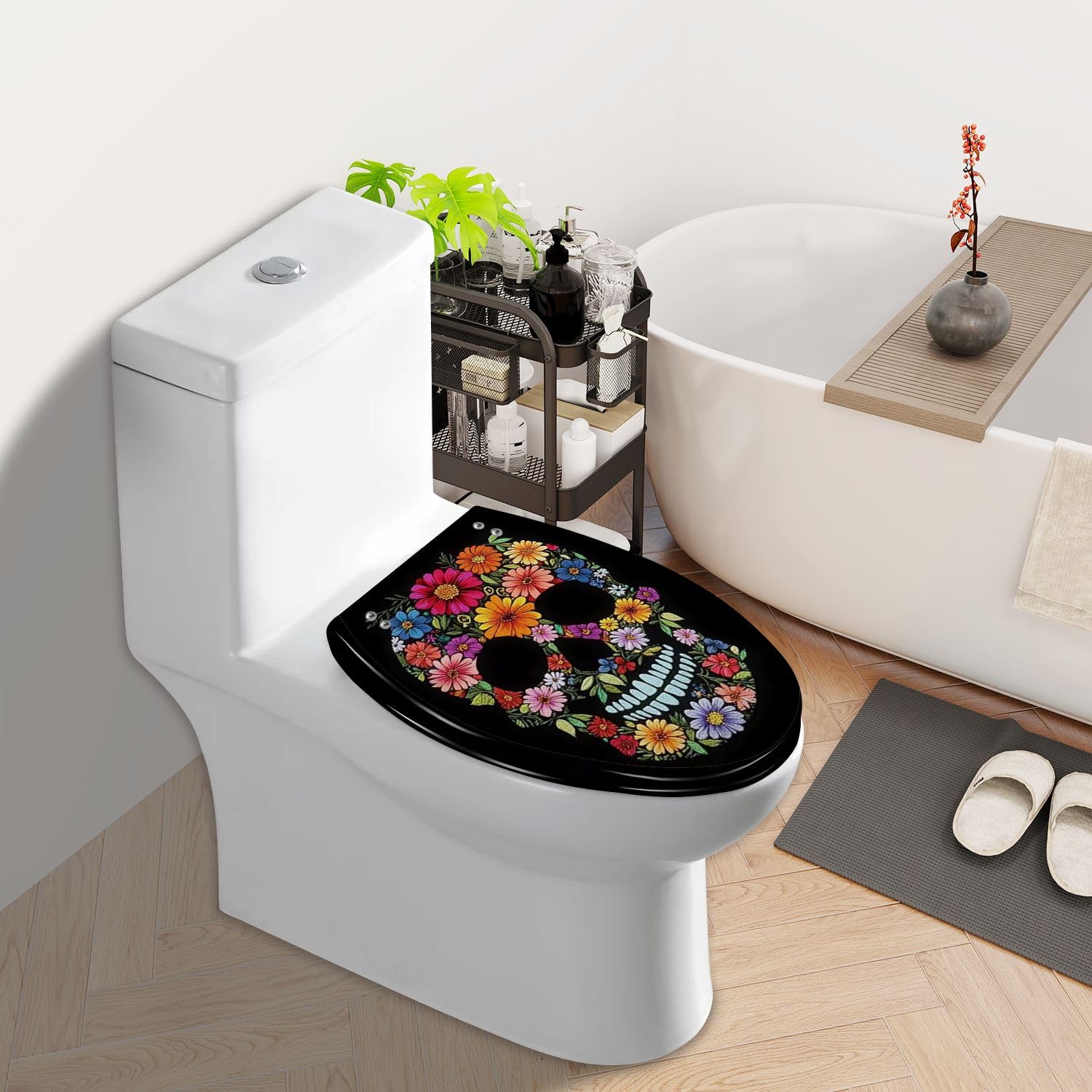 Sedile WC allungato con chiusura ammortizzata e sgancio rapido per bagno