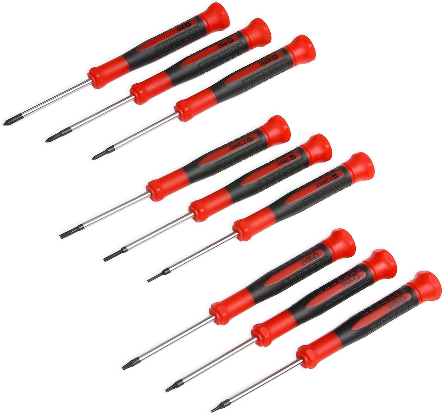EFFICERE Best Choice 9-Piece Precision Screwdriver Set | Phillips, Flat and Torx Star