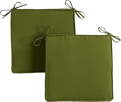 Greendale Home Fashions Cojín de asiento reversible cuadrado de 18 pulgadas, enebro