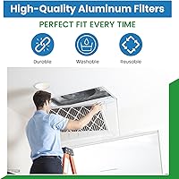 Vista 2 de Filter Everything Filtros de aluminio de repuesto para microondas compatibles con Whirlpool W10120839A, modelos Kenmore – 5-5/8 x 11-5/8 x 3/32