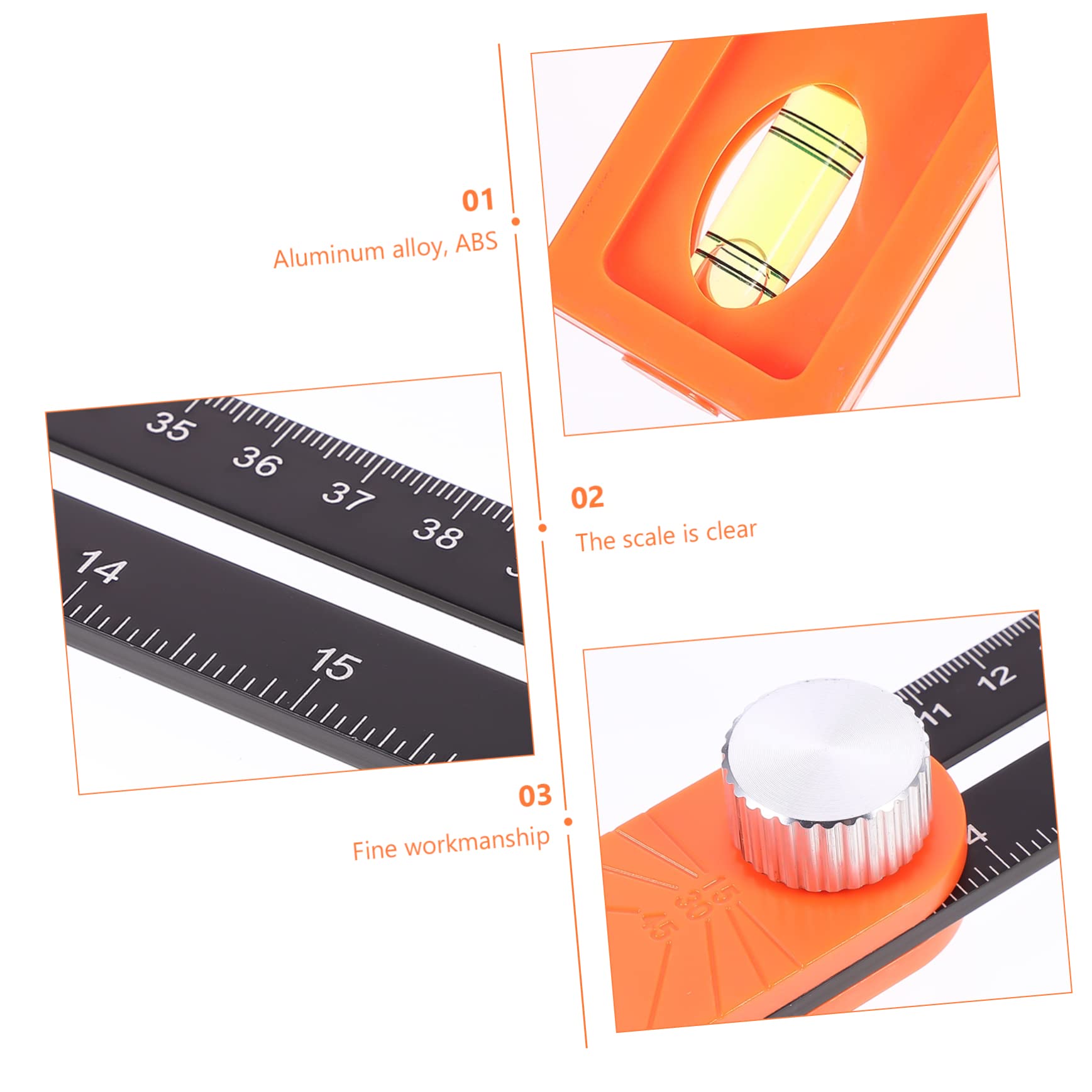 HOMSFOU 2 Pcs Multifunctional Ruler Carpenter Tool Lightweight Compact Portable Measuring Device