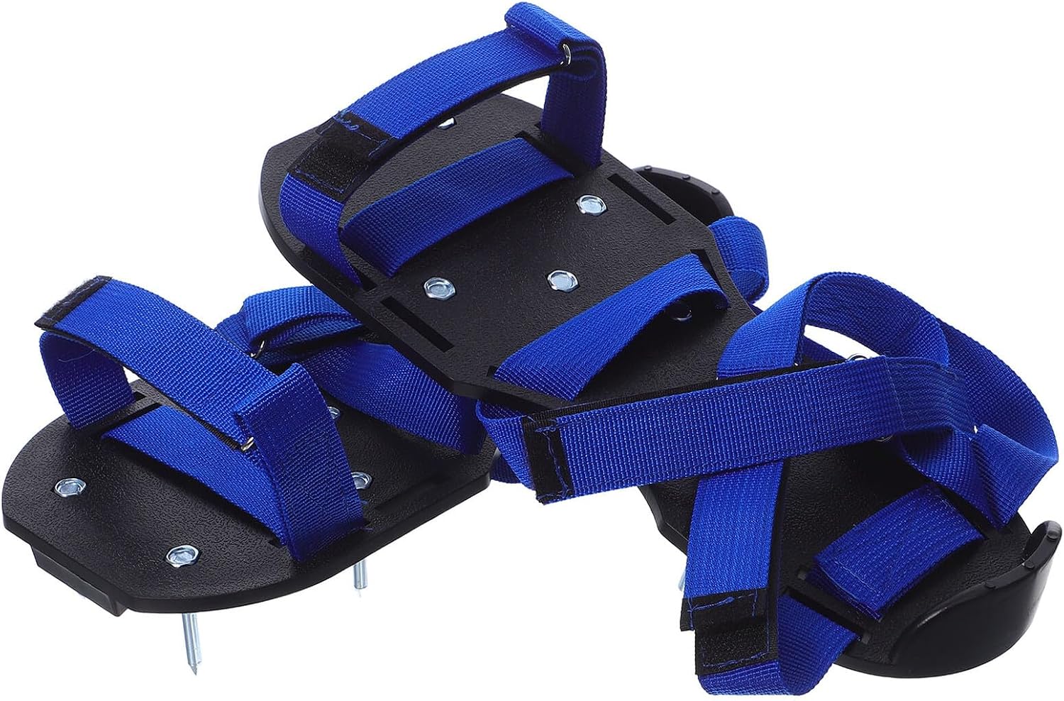 Garden Soil Nail Shoes Lawn Aerator Shoes with 4.2cm Metal Spikes Adjustable Straps for Grass Aeration Suitable for Lawn Patio Garden Use