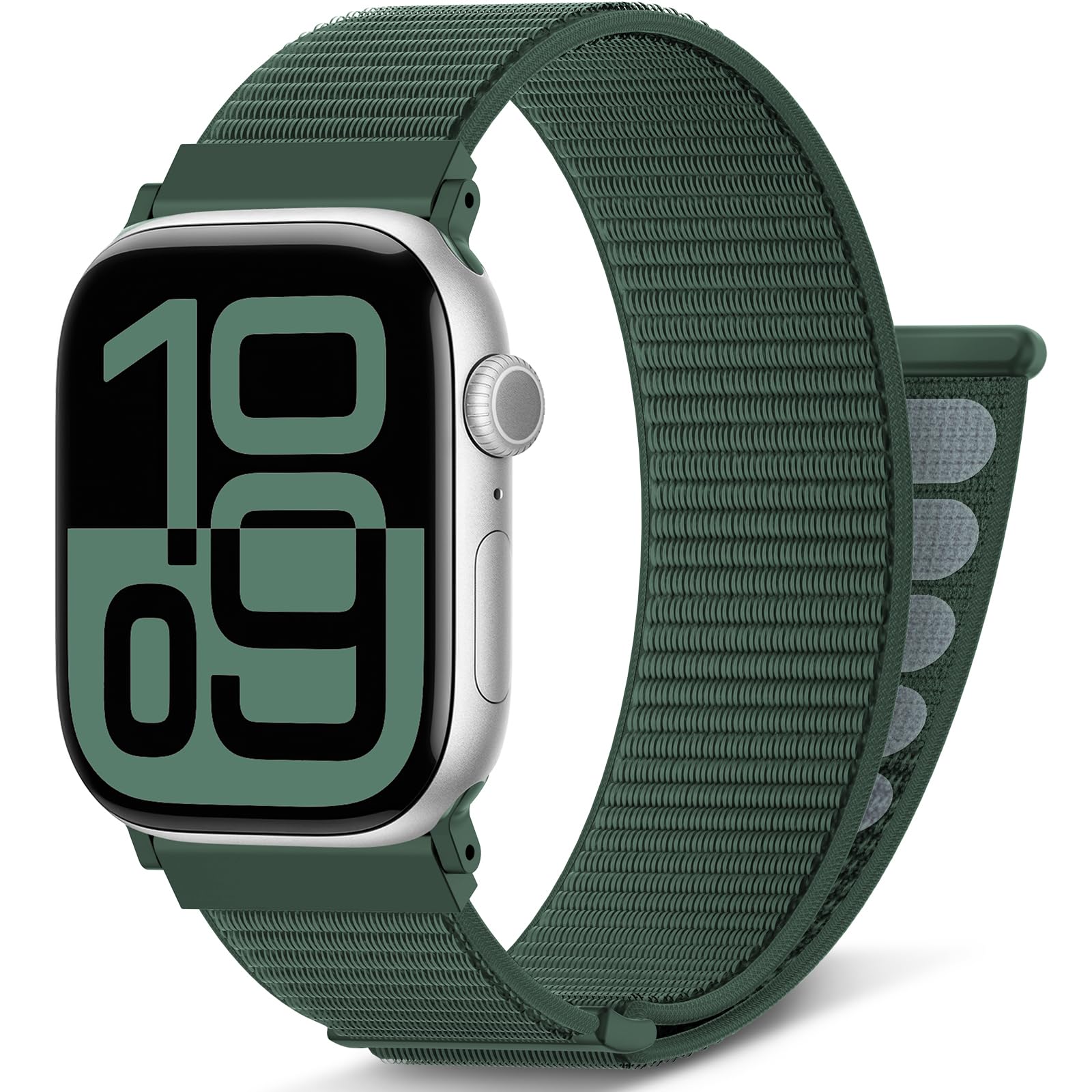 AMSKY Nylon Sport Loop Band Kompatibel mit Apple Watch Armband 40mm 42mm 46mm 44mm 45mm 41mm 38mm 49mm, für iWatch Series 11 10 9 8 7 6 5 4, Ultra SE 3 2 1