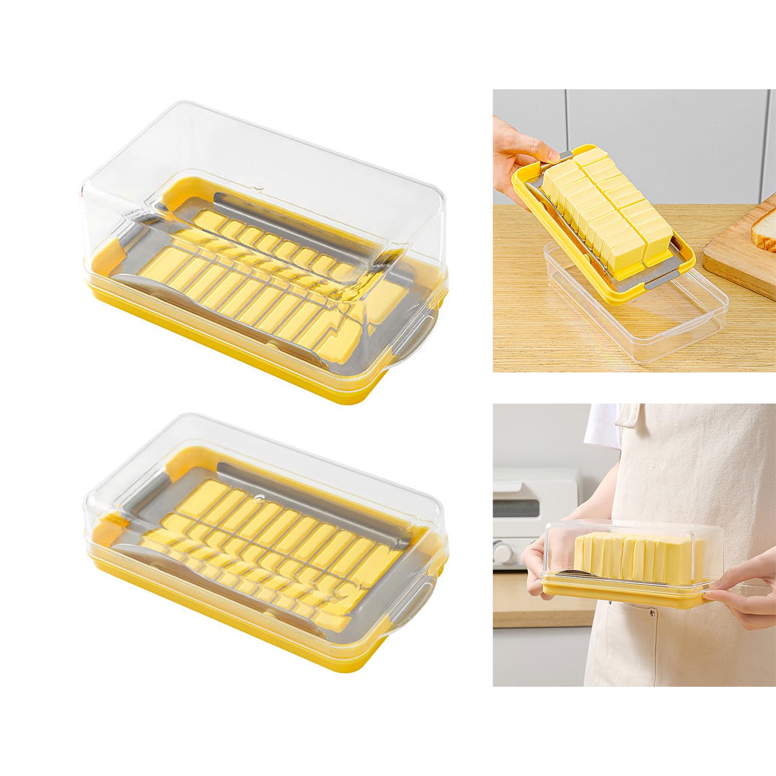kobeIeen Convenient Butter Cutting and Storage Container Butter Dish with Lid Butter Container Suitable for Butter