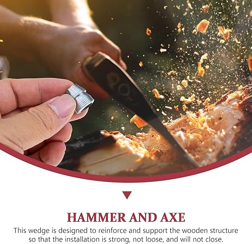 Miniatura 7 de DOITOOL Juego de 25 piezas de cuñas de mango redondo de seguridad con mango cónico, cuñas para división de metal para martillos de trineo,