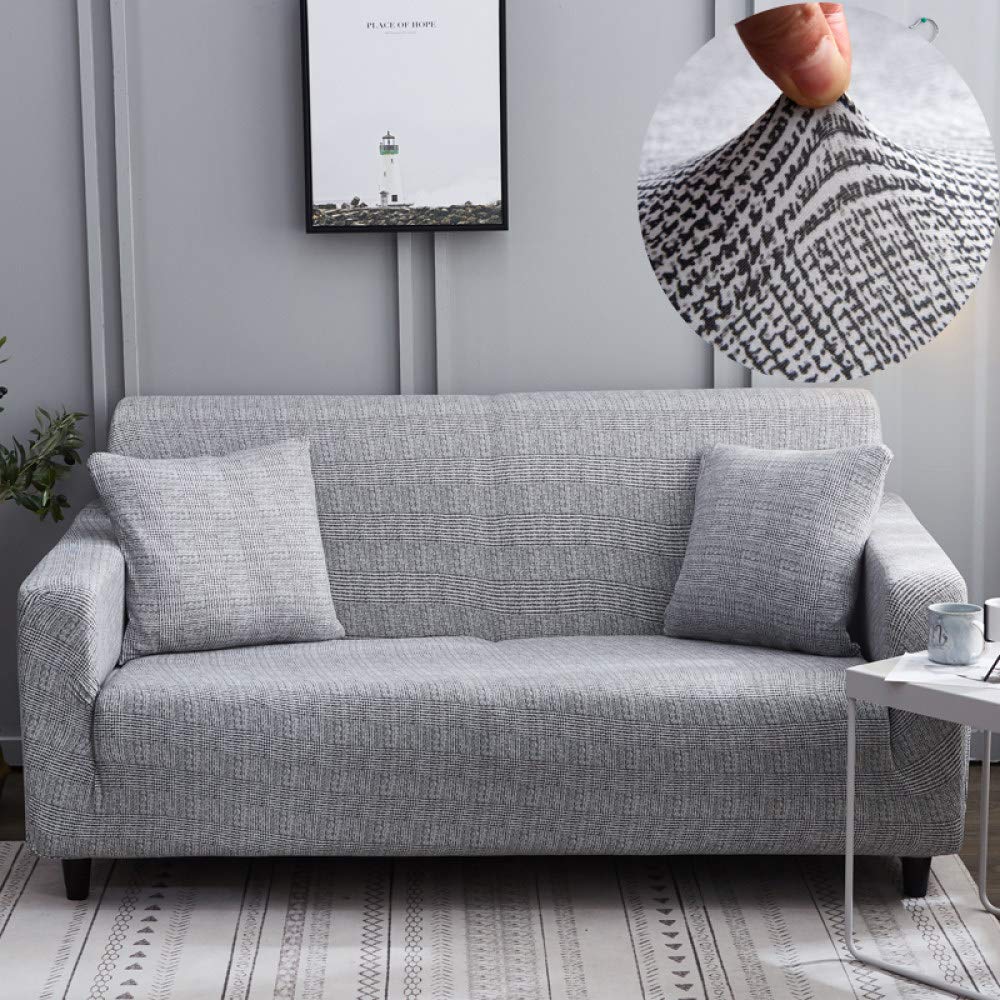 Housse de canapé extensible tout compris élastique et anti-plis