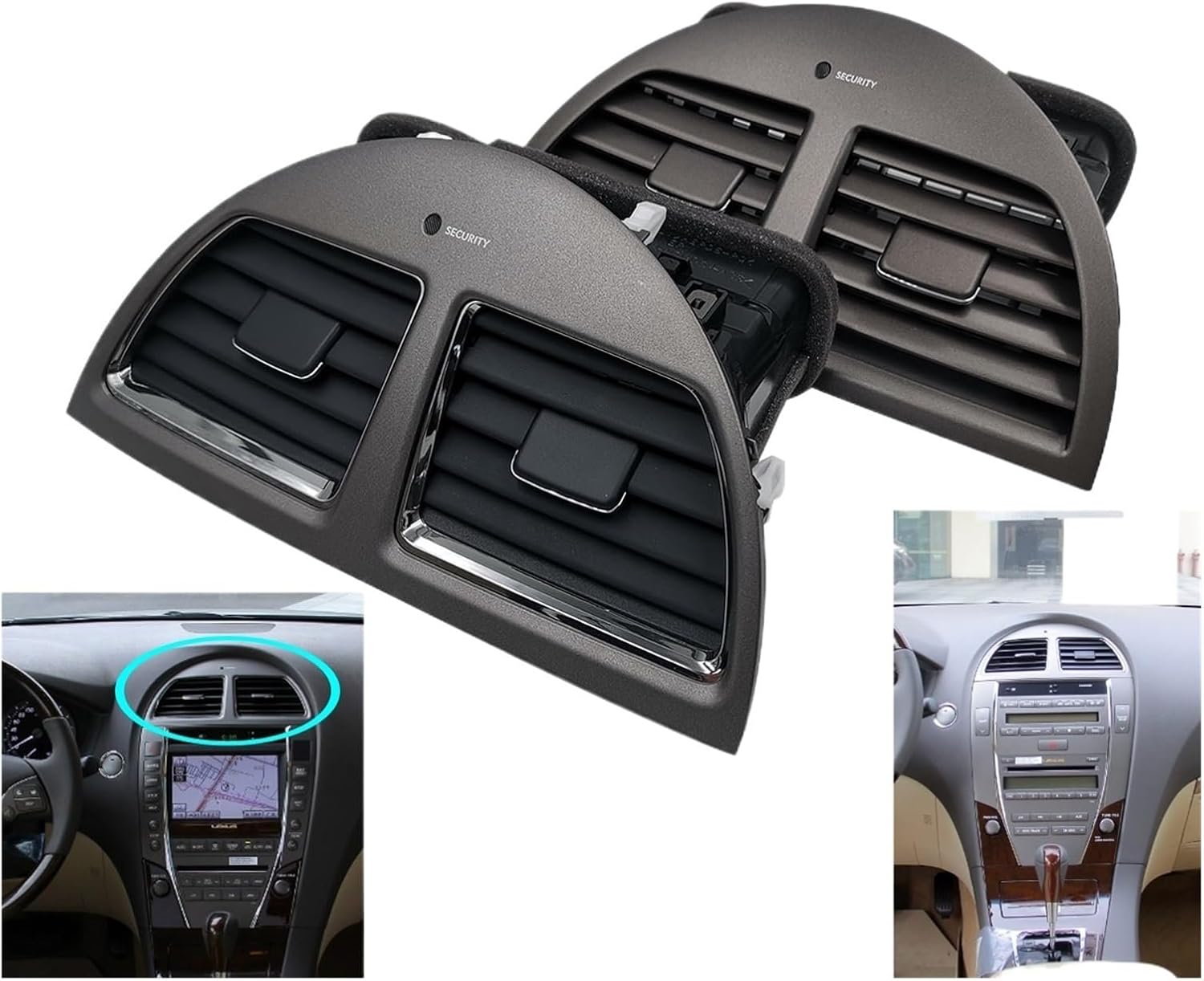 Car Front Middle Dashboard A/C Air Duct Outlet Vent Assembly Fit For Lexus ES350 2007-2012 55660-33200 55660-33900(Style A)