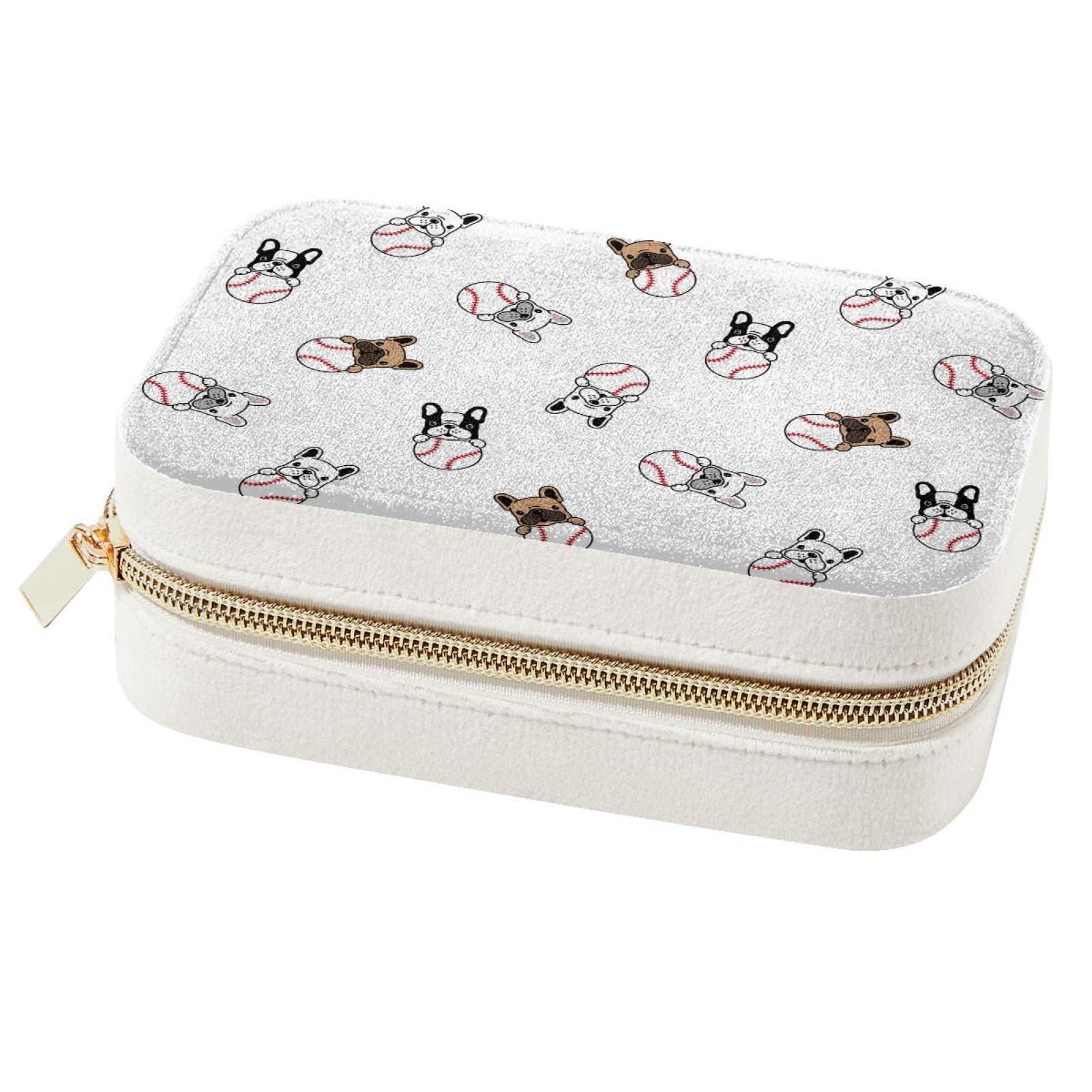 Boîte à bijoux de voyage bouledogue français, cadeau idéal fille