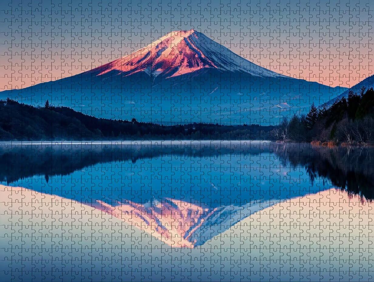 Montagna Innevata Puzzle 2000 Pezzi Adulti, Paesaggio Puzzle Legno con Scatola 99x70cm, Idea Regalo Uomo e Donna, Divertimento Per Adulti, per Gioco Familiar, Giochi di Sfida, Scatola Regalo, D-8472