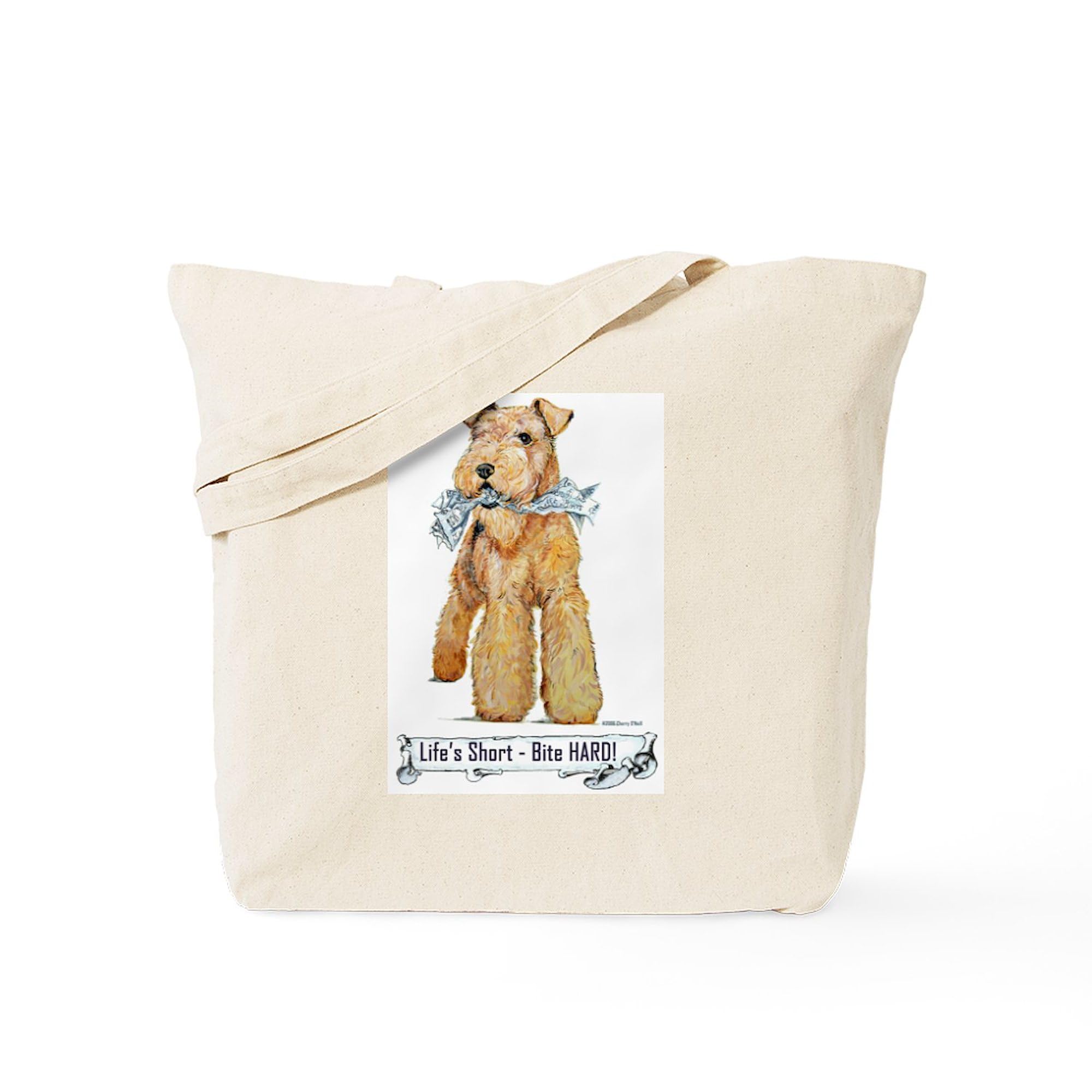 CafePress Lakeland Terrier Tote Bag Reusable Natural Beige Canvas Shopping Bag